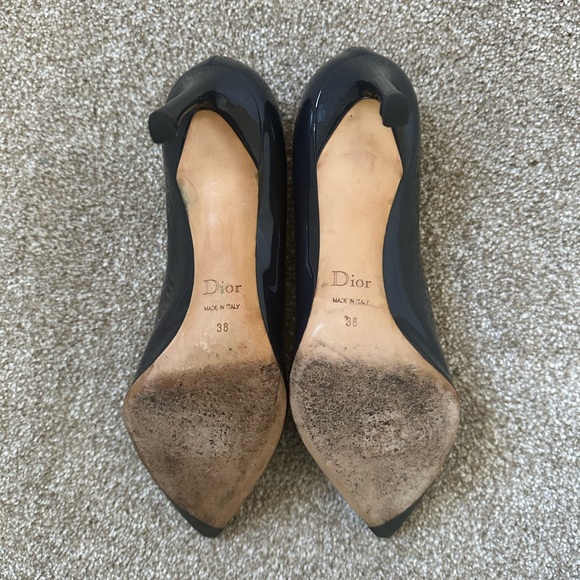 Christian Dior heels. Size 38. Navy blue. - Picture 3 of 6